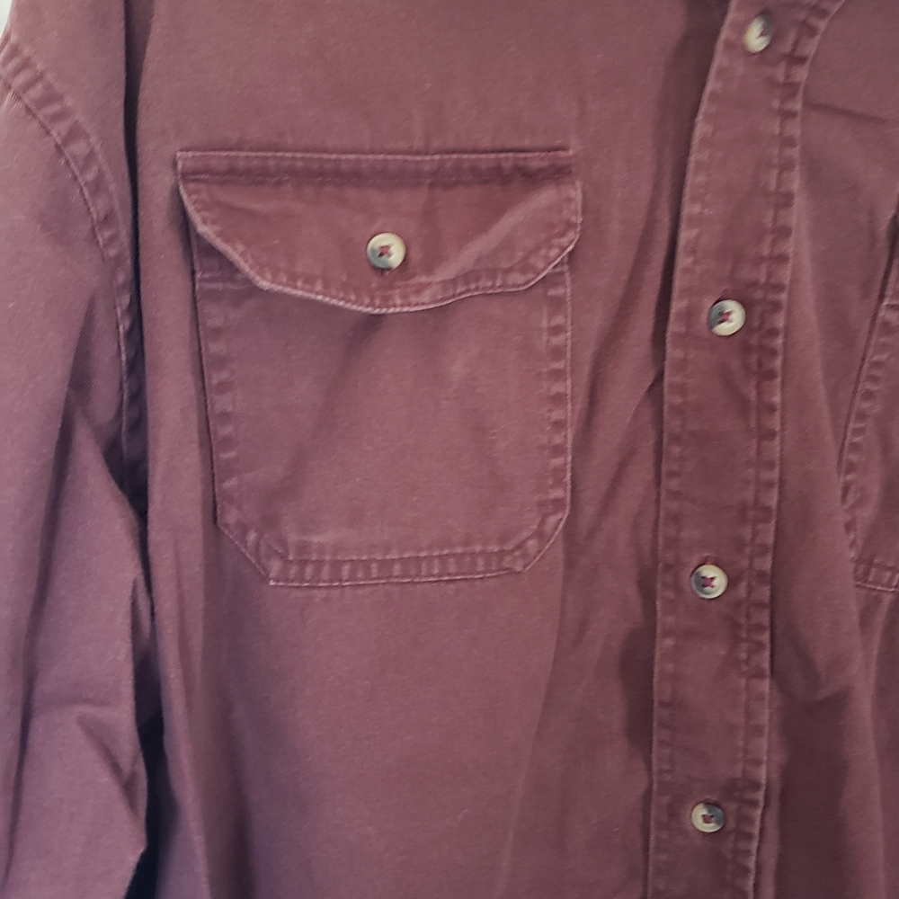Wrangler Men's Maroon Button-Up Jacket - Picture 4 of 5